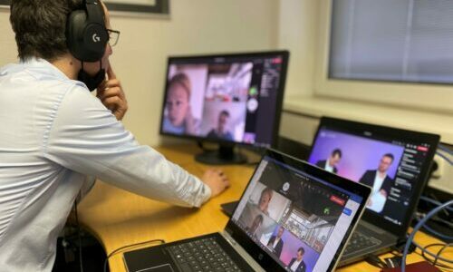 Test-Konferenz für einen Livestream